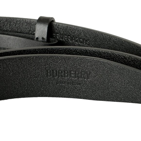 Burberry "Shield Split EKD" Black Leather Buckle Decorated Belt US 40 IT 100 - Picture 5 of 5